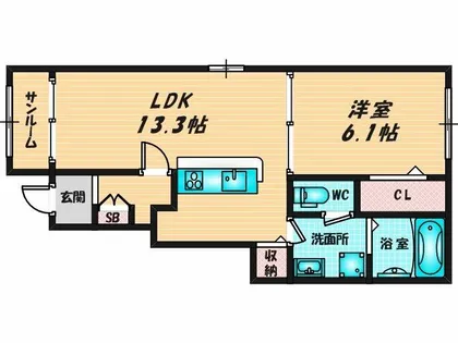 パーク ヴィラ【1階】の間取り