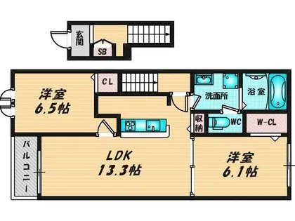 パーク ヴィラ【2階】の間取り