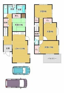 大阪府河内長野市加賀田【一戸建】の間取り