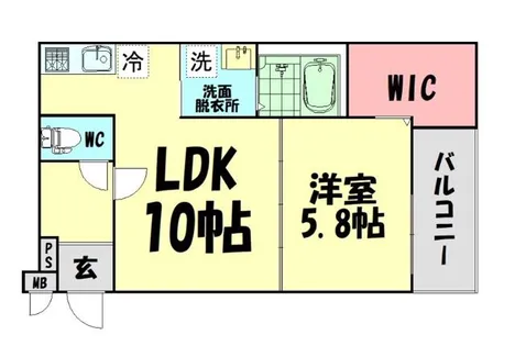 サンパレス りんくう【1階】の間取り
