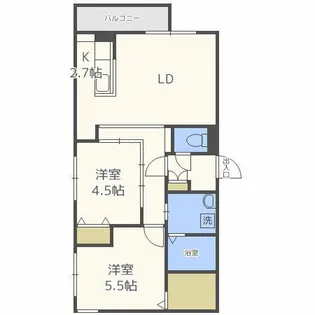フェリーチェ麻生【303号室】の間取り