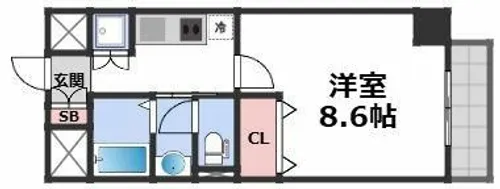 willDo松屋町【4階】の間取り