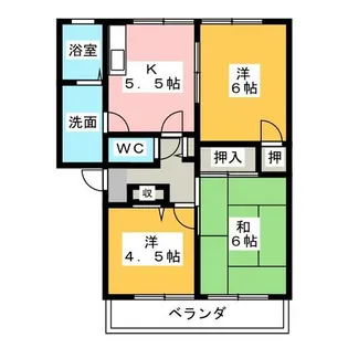 サンハイツ新川 A棟【1階】の間取り