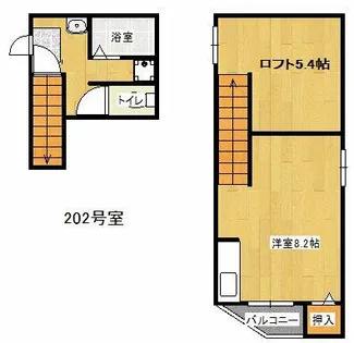 サンジュリアン別府【2階】の間取り