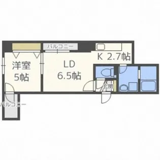 ラクラス札幌北7条【2階】の間取り