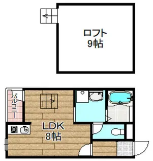 FOREST山崎【103号室】の間取り