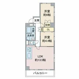 ハートピア八光【303号室】の間取り