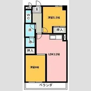 ソレアード川添【1階】の間取り