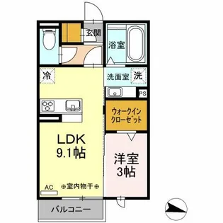 セントラル小牧【201号室】の間取り