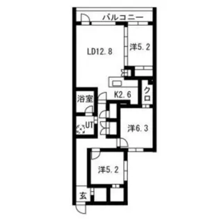 PRIME COURT la foret 平岸(プライムコートラフォー【1階】の間取り