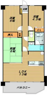 兵庫県明石市硯町2丁目【マンション】の間取り