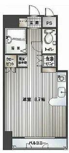 博多祇園エクセル43【8階】の間取り