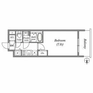カーサレグラス城東セントラル【7階】の間取り