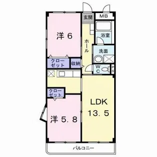 グランヴィクトワール【1階】の間取り