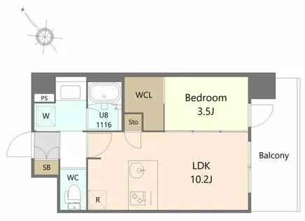 リーフル博多【12階】の間取り