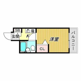 レナジア帝塚山【5階】の間取り