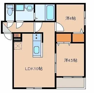 ベルシア箱崎【3階】の間取り