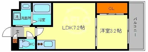 PARK HILLS今里蘭【7階】の間取り