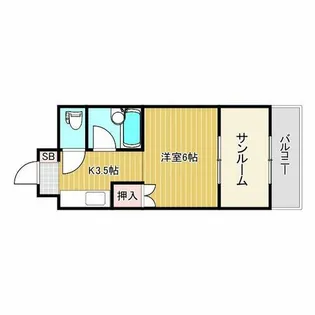 東洋プラザ高倉【8階】の間取り