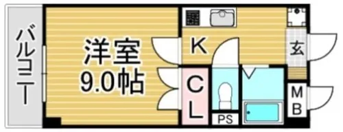 シティコートⅢ 西鉄下大利駅前【3階】の間取り