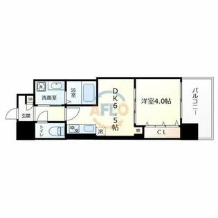 エグゼ大阪CITYオースティン【9階】の間取り