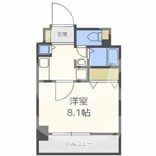エスライズ中之島WEST【8階】の間取り