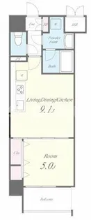 グランパシフィック今里Luxe【10階】の間取り