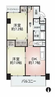 ノーブルコート【2階】の間取り