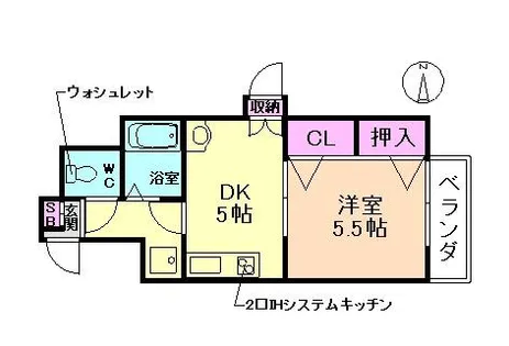 大阪府豊中市曽根東町6丁目【マンション】の間取り