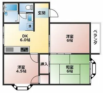 ベネルックスOOSTN(オースティン)【2階】の間取り
