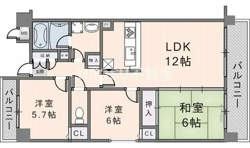 FREAはい・21【201号室】の間取り