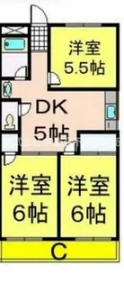 第一高山ハイツ【1階】の間取り