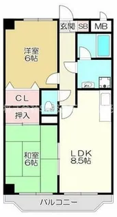 パルティグ【4階】の間取り