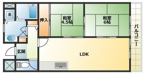 キャッスル水走【6階】の間取り
