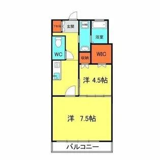 愛知県北名古屋市鹿田東村前【アパート】の間取り