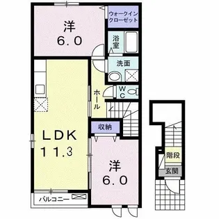 ベルフォーレⅢ【201号室】の間取り