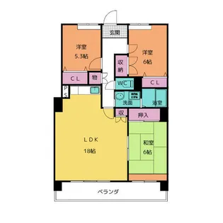 ヴィアーレマルフク南館【11階】の間取り