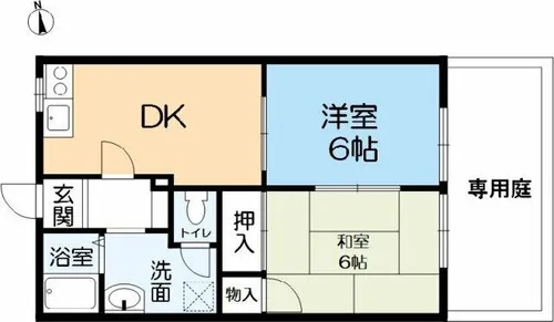フローラル北名次【1階】の間取り