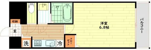 レジデンス福島Ⅱ【4階】の間取り