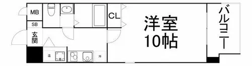 エス・キュート平野町【2階】の間取り