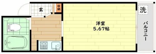 エクステンド福島(旧グレイスフル福島)【2階】の間取り