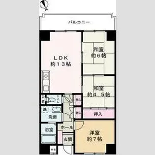 アルコ・ラ・カーサ佃町Ⅱ【4階】の間取り