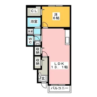 アイランド・ヴィレッジⅡ【1階】の間取り