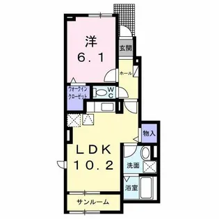 アーバンコート 南行橋 A【1階】の間取り
