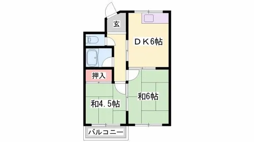 コーポ御立【2階】の間取り