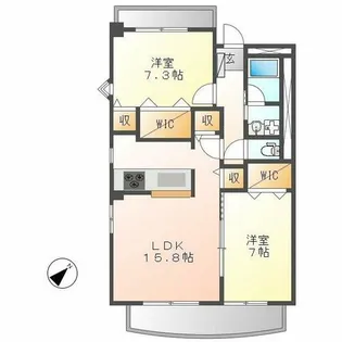 ステージ覚王山【302号室】の間取り