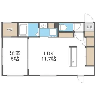 1LDKの間取り画像