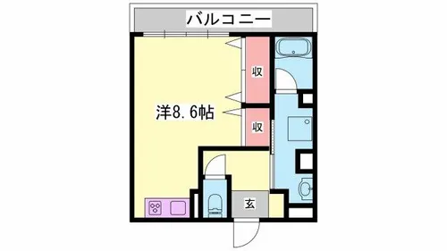 シャトー三和南車崎【402号室】の間取り