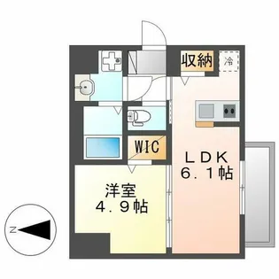 メイクス上前津Ⅳ【801号室】の間取り
