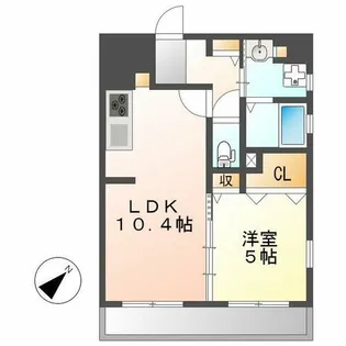 La casa alba due【202号室】の間取り